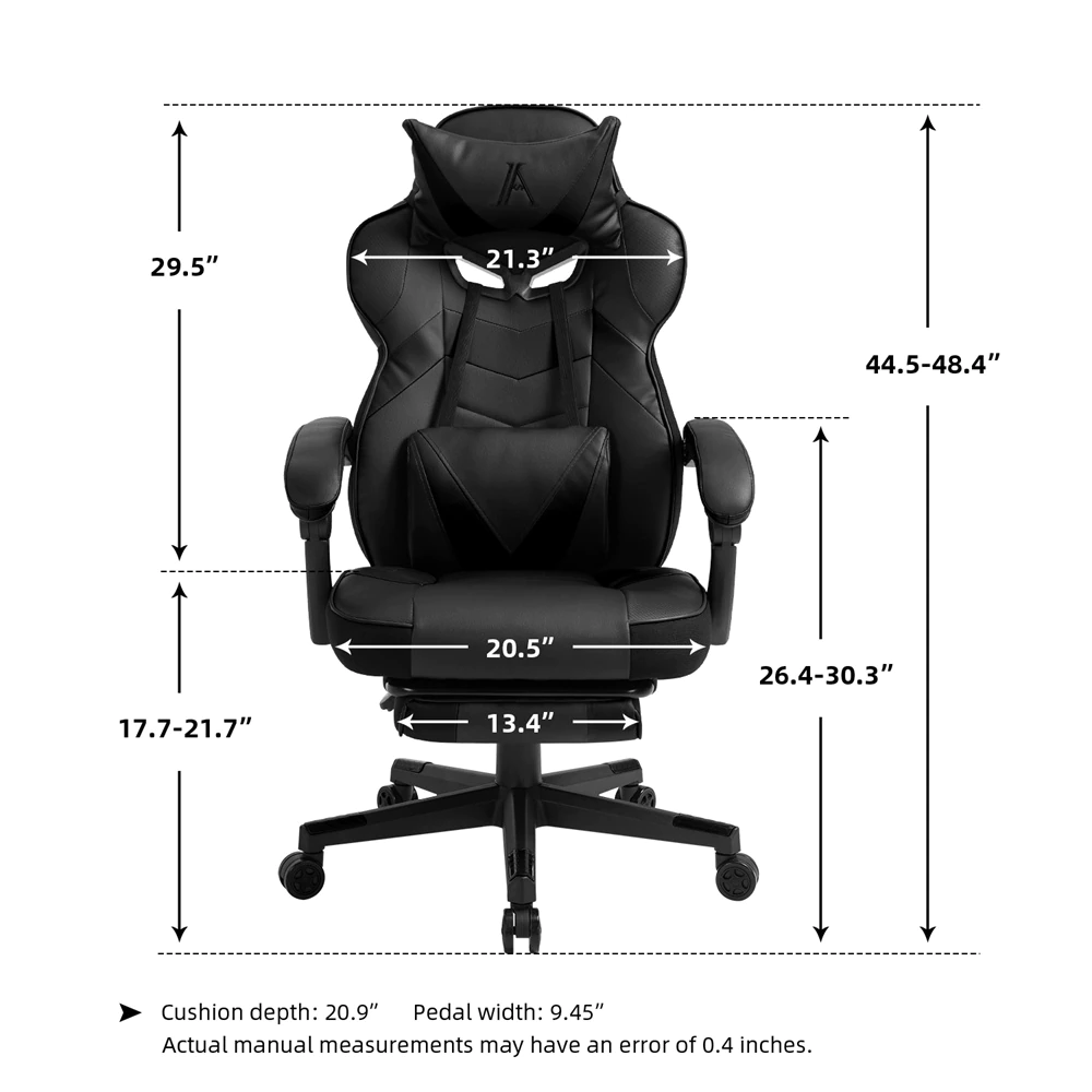 EVANCEL Gaming Chair Racing Chair Office PC Computer Chair Desk Video Ergonomic High Back with Footrest and Massage Lumbar Support PU Leather Adjustable Height Pink 